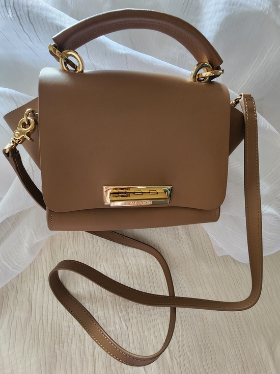 Zac Posen Handbags - Zac Posen Tan Leather Top-Handle Crossbody